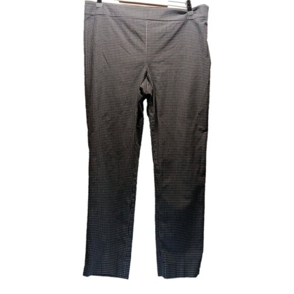 Talbots Pants - Talbots Ladies Pants Size 12 Chatham Ankle Black &‎ White Gingham Print Side Zip